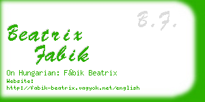 beatrix fabik business card